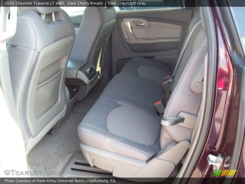 Dark Cherry Metallic / Dark Gray/Light Gray 2009 Chevrolet Traverse LT AWD