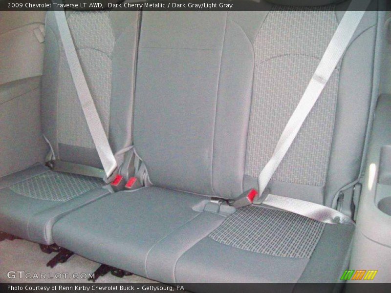 Dark Cherry Metallic / Dark Gray/Light Gray 2009 Chevrolet Traverse LT AWD