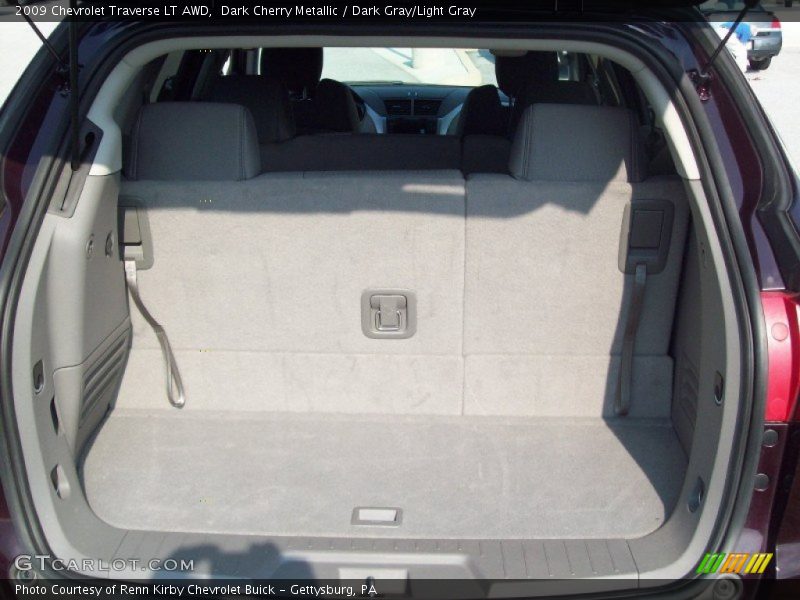 Dark Cherry Metallic / Dark Gray/Light Gray 2009 Chevrolet Traverse LT AWD