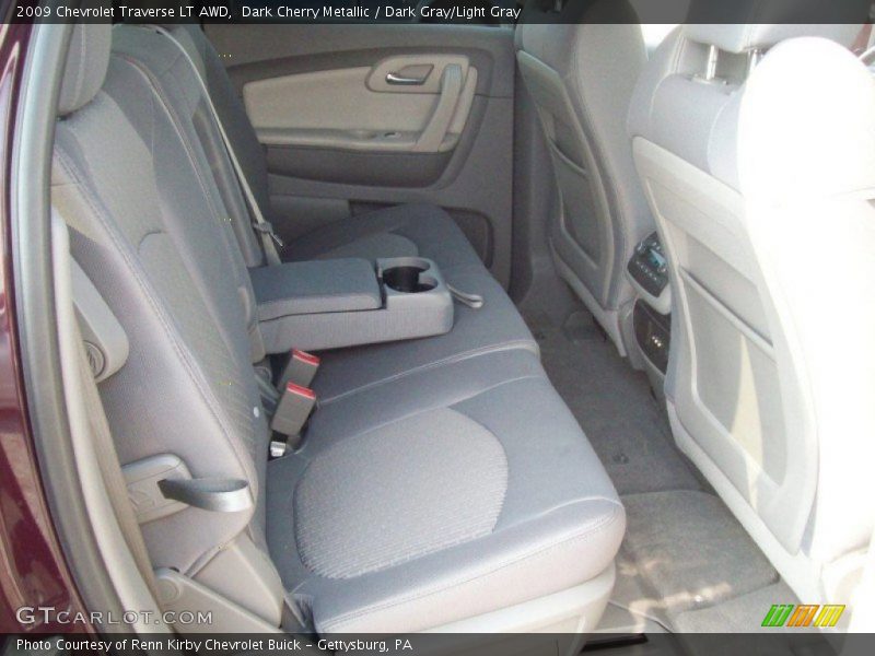 Dark Cherry Metallic / Dark Gray/Light Gray 2009 Chevrolet Traverse LT AWD