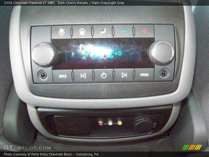 Dark Cherry Metallic / Dark Gray/Light Gray 2009 Chevrolet Traverse LT AWD