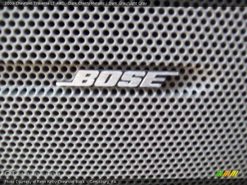 Dark Cherry Metallic / Dark Gray/Light Gray 2009 Chevrolet Traverse LT AWD