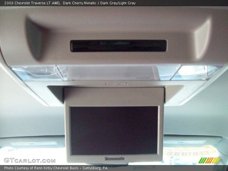 Dark Cherry Metallic / Dark Gray/Light Gray 2009 Chevrolet Traverse LT AWD