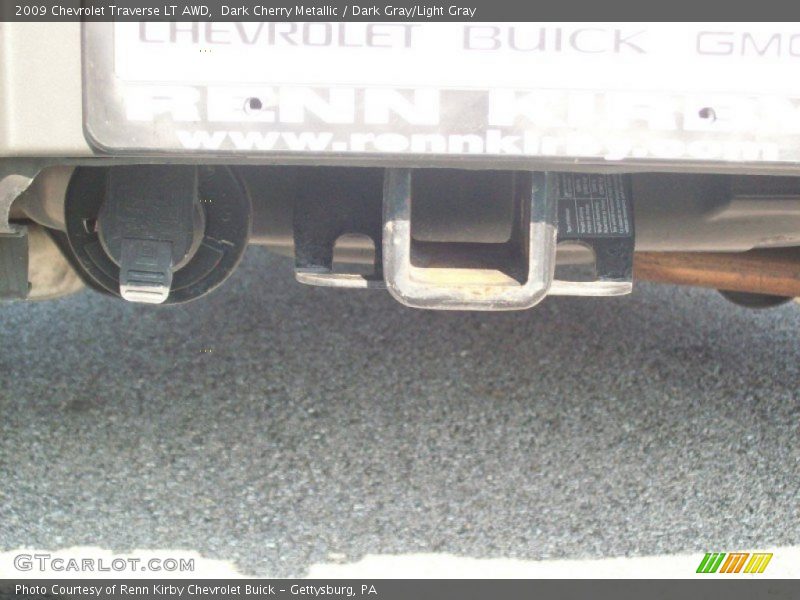 Dark Cherry Metallic / Dark Gray/Light Gray 2009 Chevrolet Traverse LT AWD