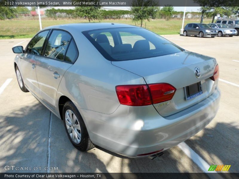 White Gold Metallic / Latte Macchiato 2012 Volkswagen Jetta S Sedan
