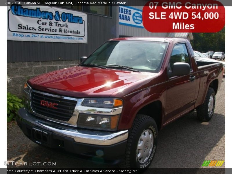 Sonoma Red Metallic / Pewter 2007 GMC Canyon SLE Regular Cab 4x4