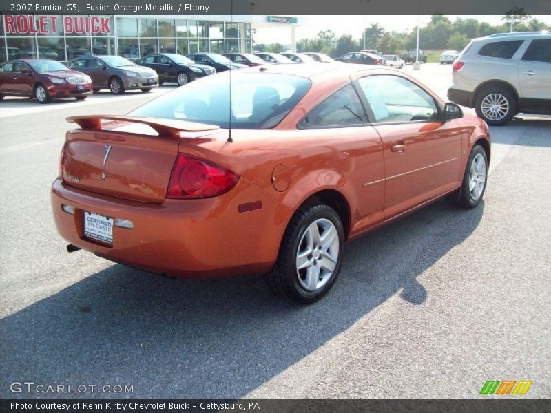 Fusion Orange Metallic / Ebony 2007 Pontiac G5
