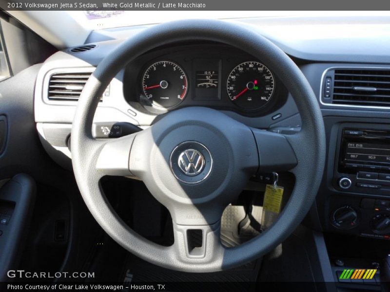 White Gold Metallic / Latte Macchiato 2012 Volkswagen Jetta S Sedan
