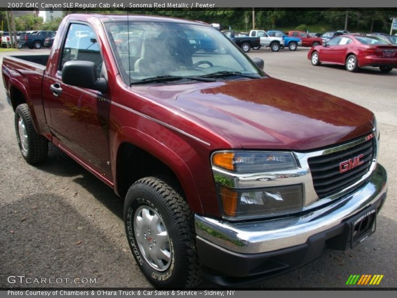 Sonoma Red Metallic / Pewter 2007 GMC Canyon SLE Regular Cab 4x4