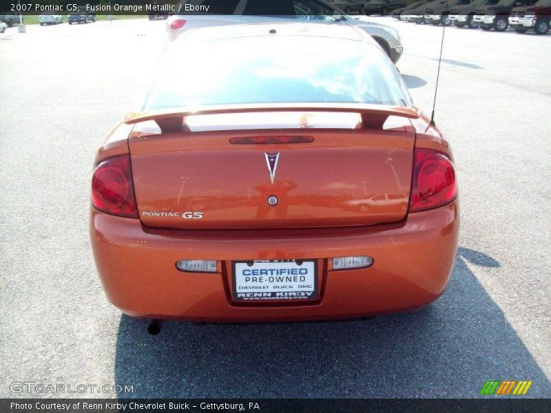 Fusion Orange Metallic / Ebony 2007 Pontiac G5