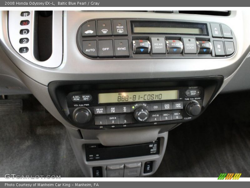 Baltic Blue Pearl / Gray 2008 Honda Odyssey EX-L