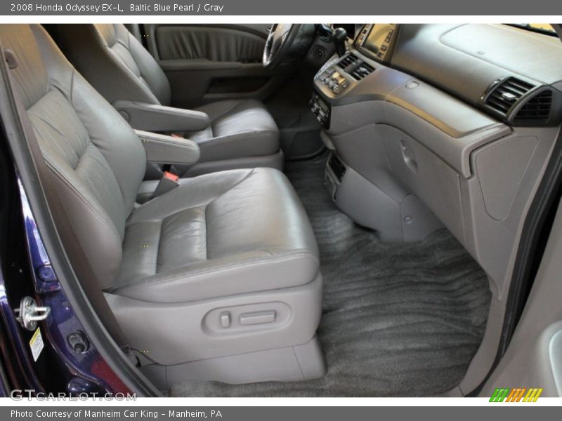 Baltic Blue Pearl / Gray 2008 Honda Odyssey EX-L