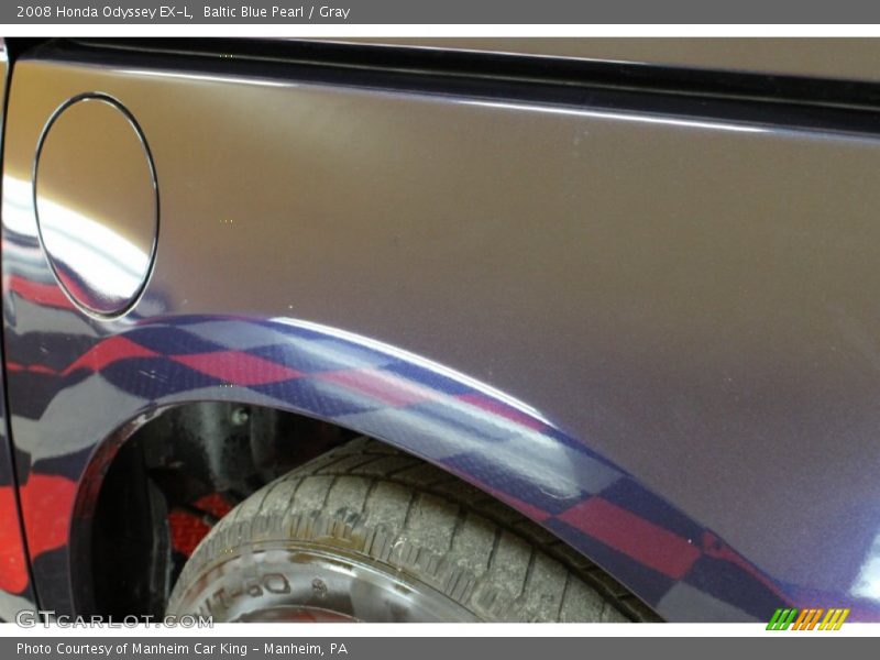 Baltic Blue Pearl / Gray 2008 Honda Odyssey EX-L