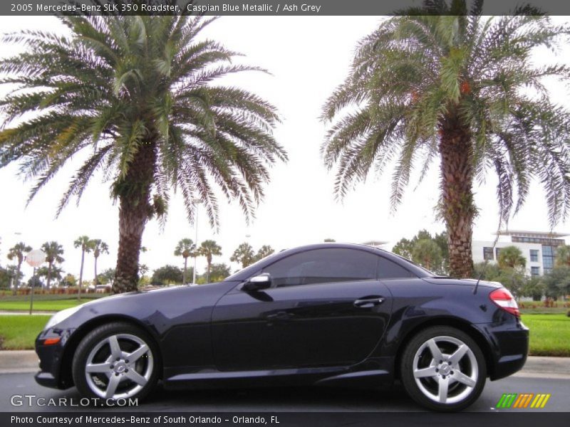 Caspian Blue Metallic / Ash Grey 2005 Mercedes-Benz SLK 350 Roadster