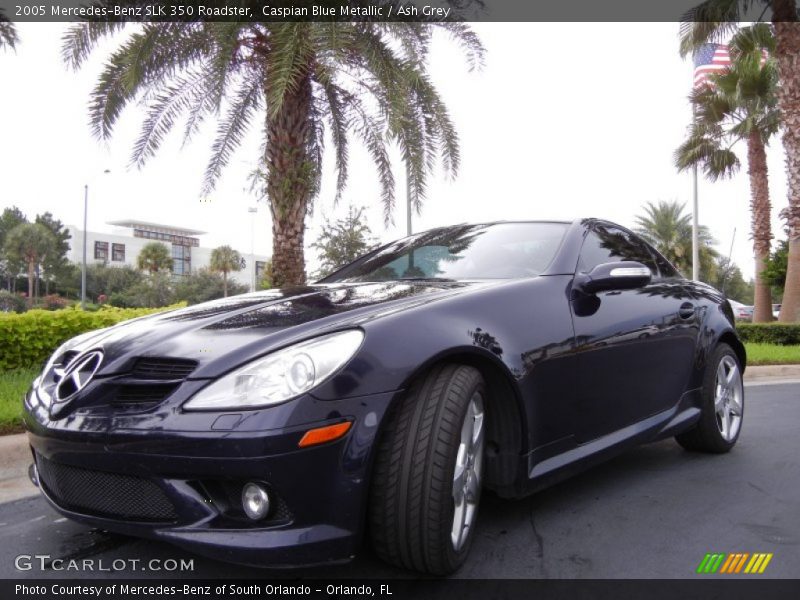 Caspian Blue Metallic / Ash Grey 2005 Mercedes-Benz SLK 350 Roadster