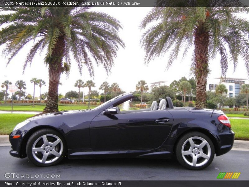 Caspian Blue Metallic / Ash Grey 2005 Mercedes-Benz SLK 350 Roadster