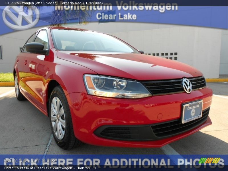 Tornado Red / Titan Black 2012 Volkswagen Jetta S Sedan