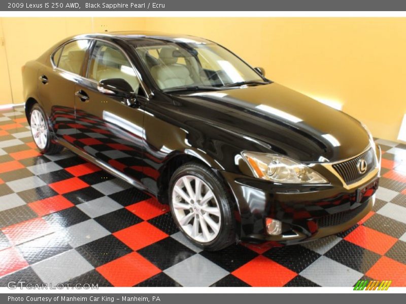 Black Sapphire Pearl / Ecru 2009 Lexus IS 250 AWD