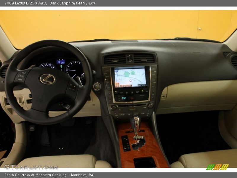 Black Sapphire Pearl / Ecru 2009 Lexus IS 250 AWD
