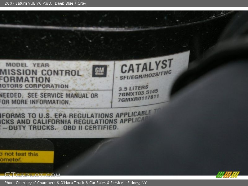 Deep Blue / Gray 2007 Saturn VUE V6 AWD