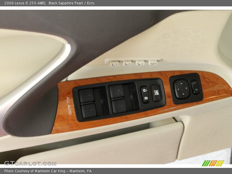 Black Sapphire Pearl / Ecru 2009 Lexus IS 250 AWD