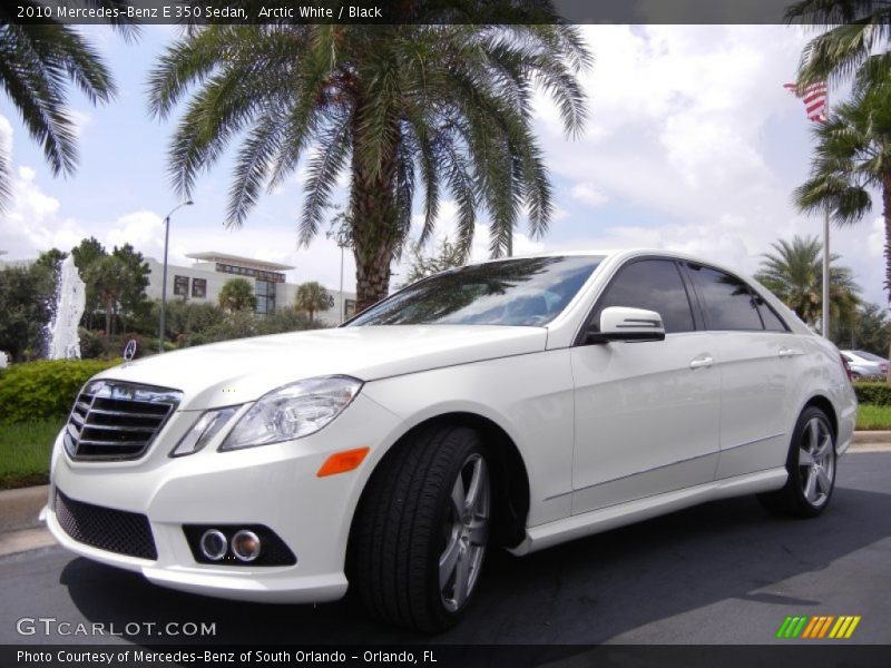 Arctic White / Black 2010 Mercedes-Benz E 350 Sedan