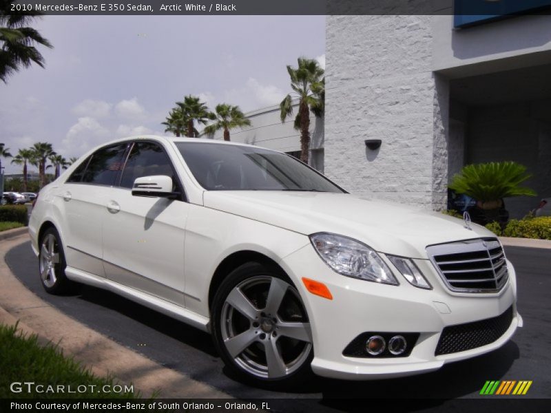 Arctic White / Black 2010 Mercedes-Benz E 350 Sedan