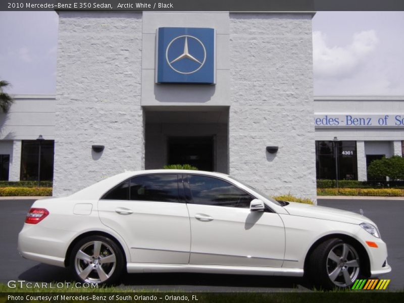 Arctic White / Black 2010 Mercedes-Benz E 350 Sedan