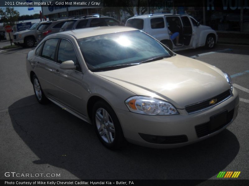 Gold Mist Metallic / Gray 2011 Chevrolet Impala LT