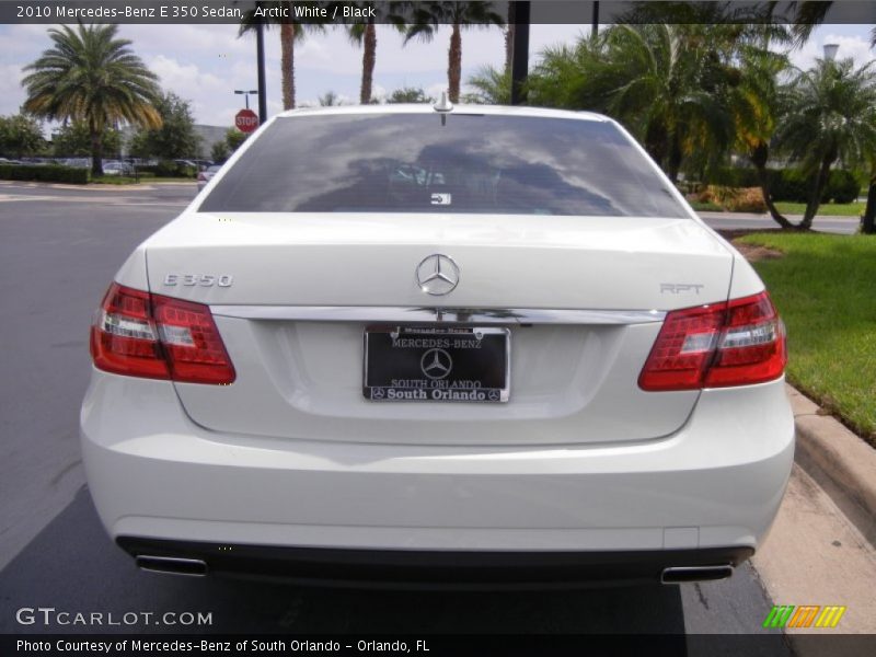 Arctic White / Black 2010 Mercedes-Benz E 350 Sedan