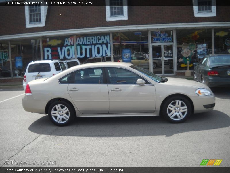 Gold Mist Metallic / Gray 2011 Chevrolet Impala LT