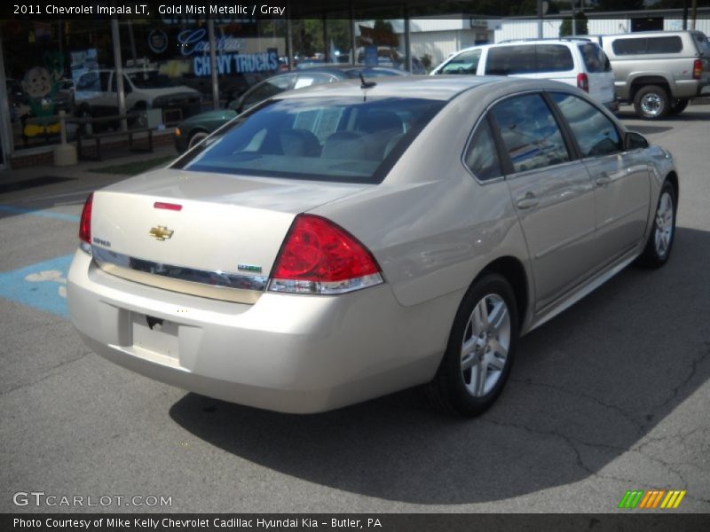 Gold Mist Metallic / Gray 2011 Chevrolet Impala LT