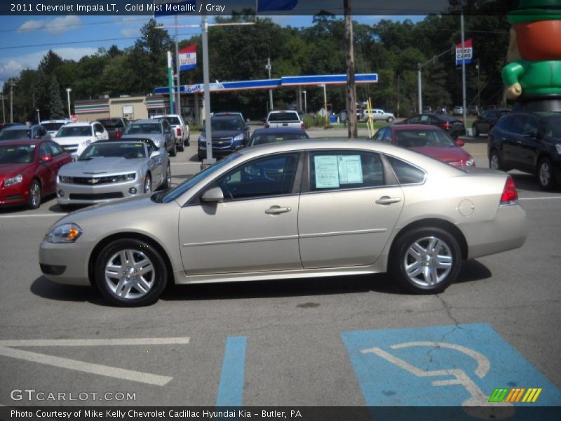 Gold Mist Metallic / Gray 2011 Chevrolet Impala LT