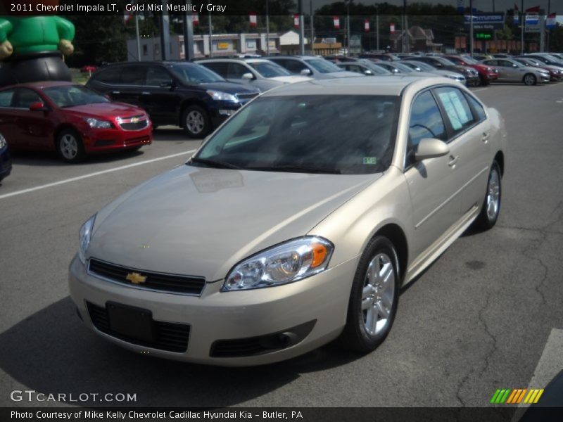 Gold Mist Metallic / Gray 2011 Chevrolet Impala LT