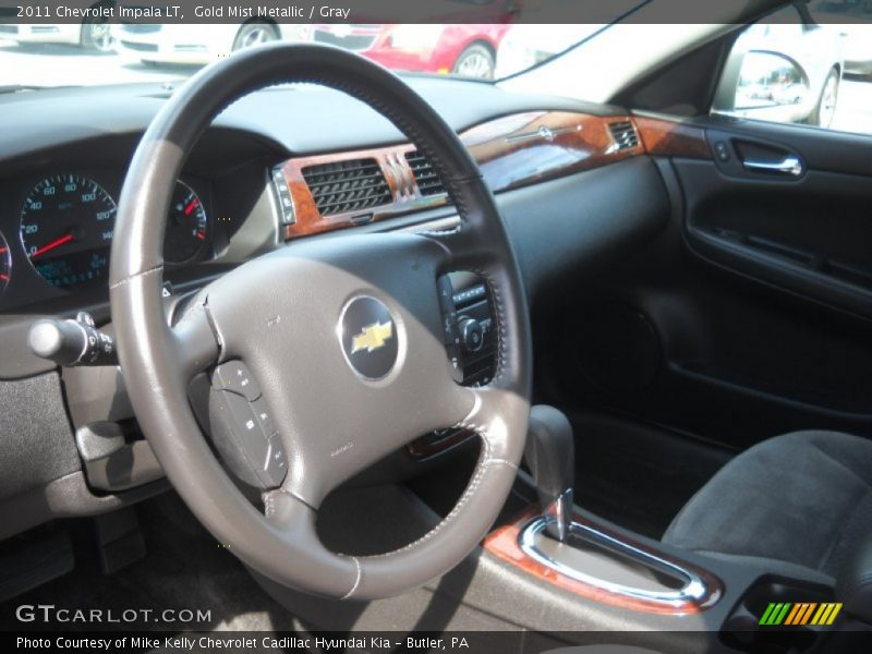 Gold Mist Metallic / Gray 2011 Chevrolet Impala LT