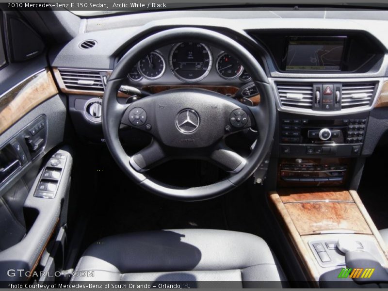 Arctic White / Black 2010 Mercedes-Benz E 350 Sedan