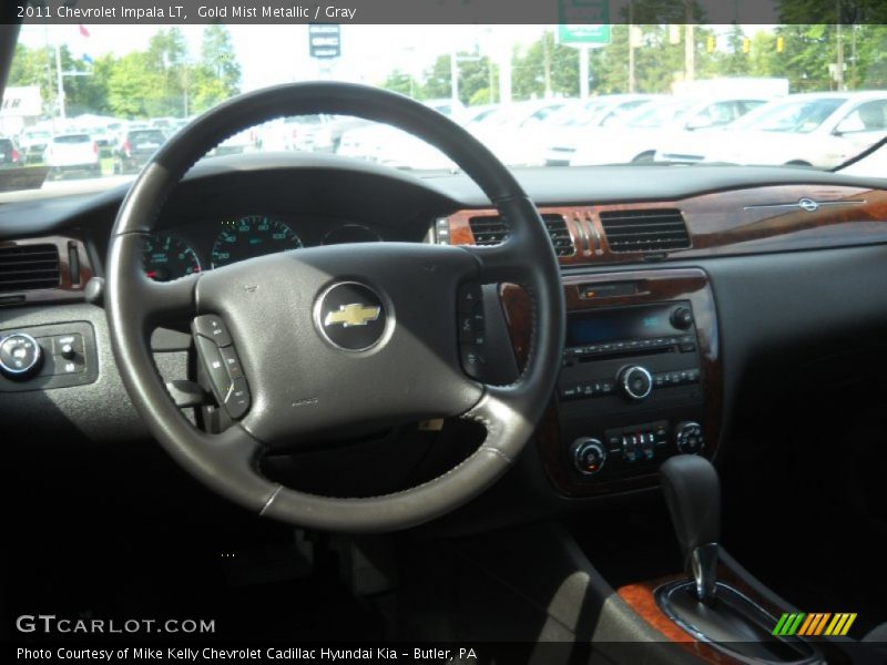 Gold Mist Metallic / Gray 2011 Chevrolet Impala LT
