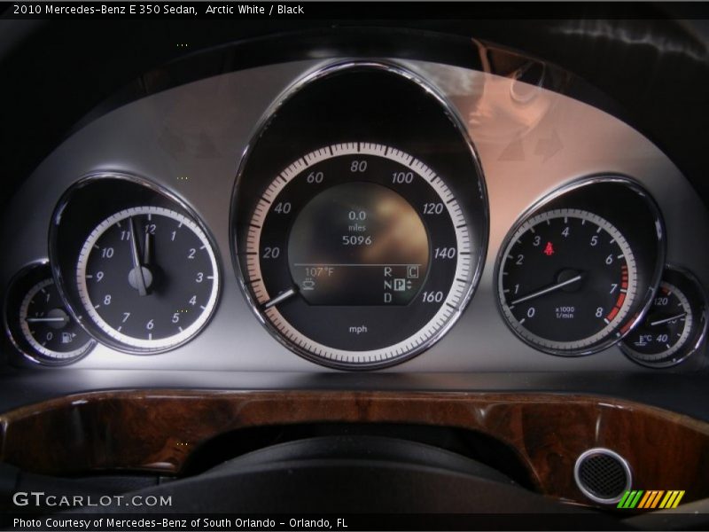 Arctic White / Black 2010 Mercedes-Benz E 350 Sedan
