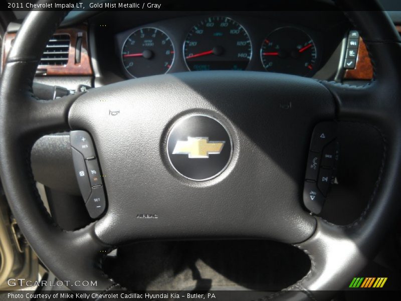 Gold Mist Metallic / Gray 2011 Chevrolet Impala LT