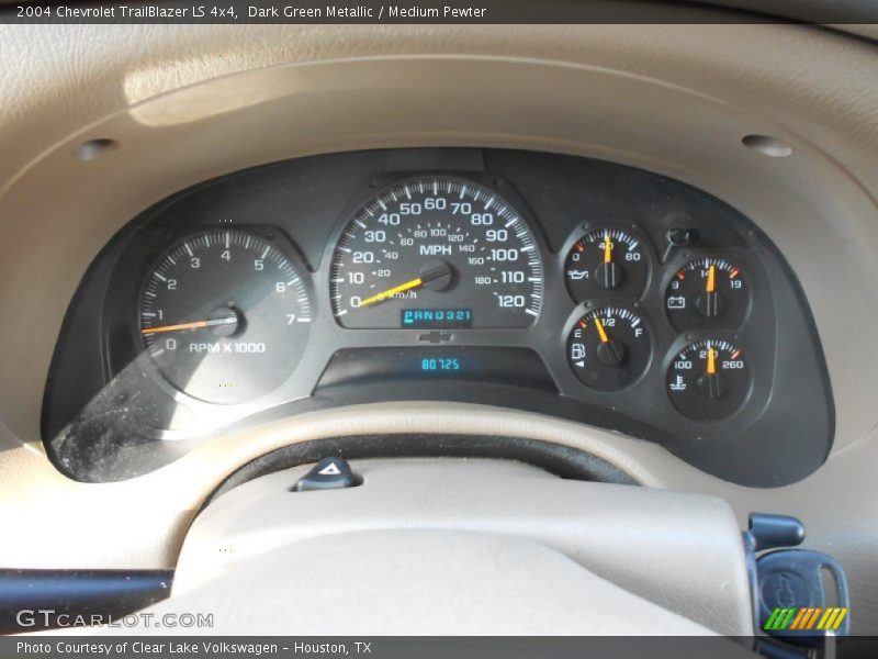 Dark Green Metallic / Medium Pewter 2004 Chevrolet TrailBlazer LS 4x4
