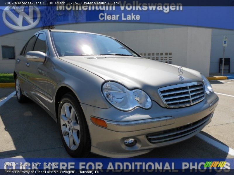Pewter Metallic / Black 2007 Mercedes-Benz C 280 4Matic Luxury