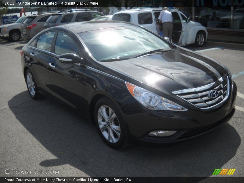 Midnight Black / Wine 2011 Hyundai Sonata Limited
