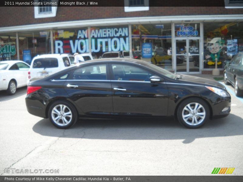 Midnight Black / Wine 2011 Hyundai Sonata Limited