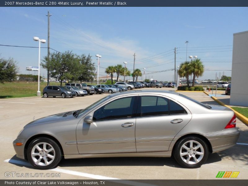 Pewter Metallic / Black 2007 Mercedes-Benz C 280 4Matic Luxury