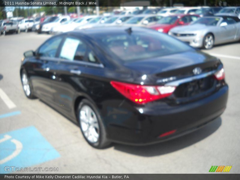 Midnight Black / Wine 2011 Hyundai Sonata Limited