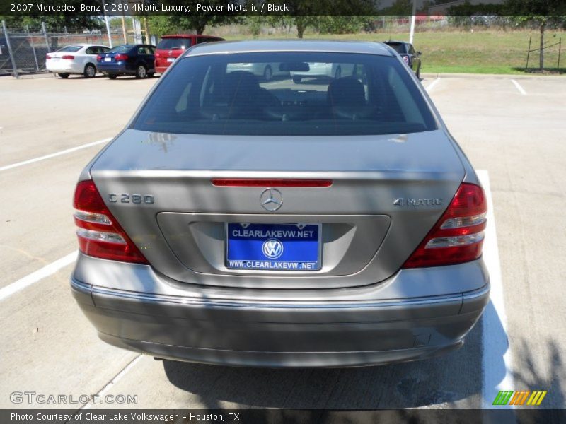 Pewter Metallic / Black 2007 Mercedes-Benz C 280 4Matic Luxury