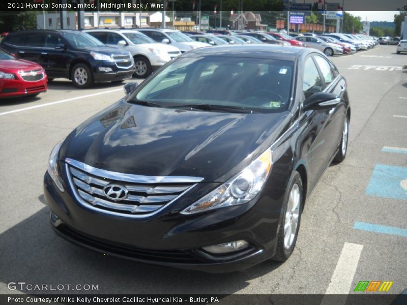 Midnight Black / Wine 2011 Hyundai Sonata Limited