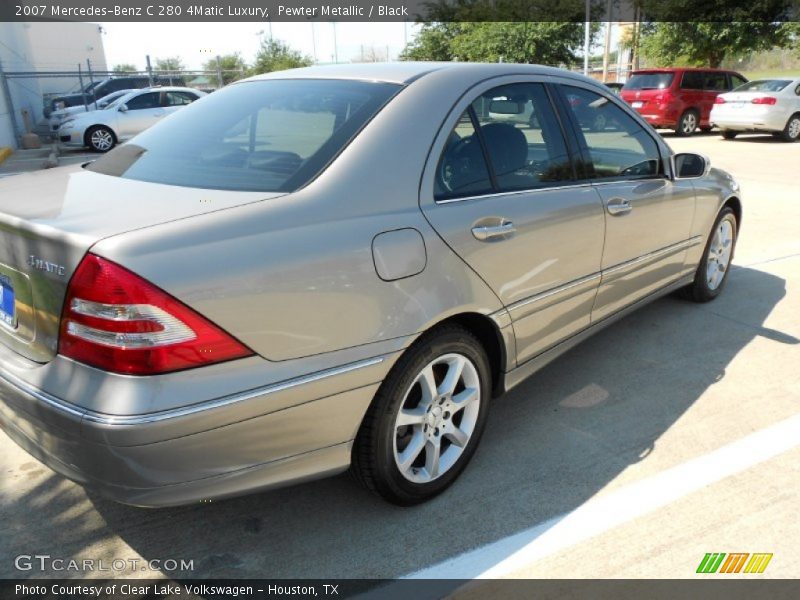 Pewter Metallic / Black 2007 Mercedes-Benz C 280 4Matic Luxury