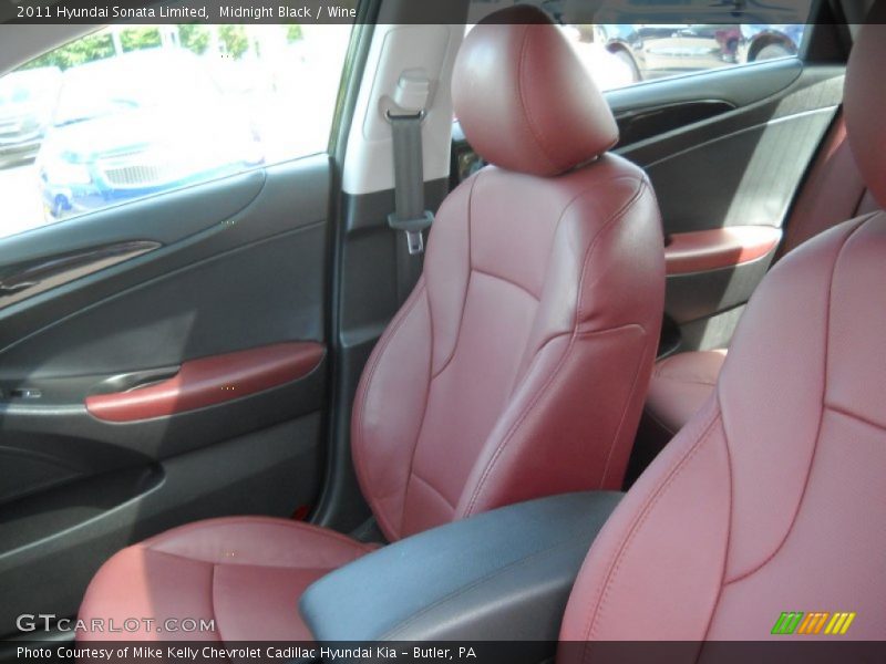Midnight Black / Wine 2011 Hyundai Sonata Limited
