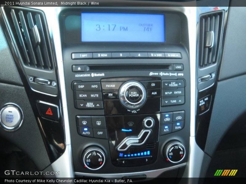 Midnight Black / Wine 2011 Hyundai Sonata Limited